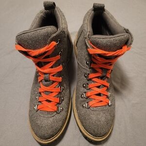 Fergalicious | Gray Boots with Red Laces